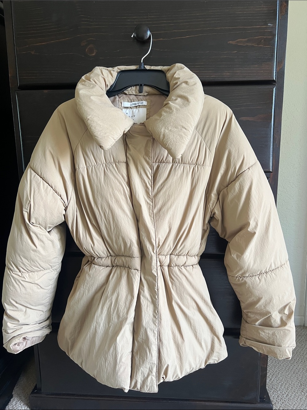 🤎Women’s Puffer Coat in Beige - Lightweight Insulated Jacket